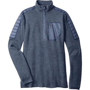 Smartwool Men's Ski Ninja 1/2-Zip Sweater Navy Blue Merino Wool